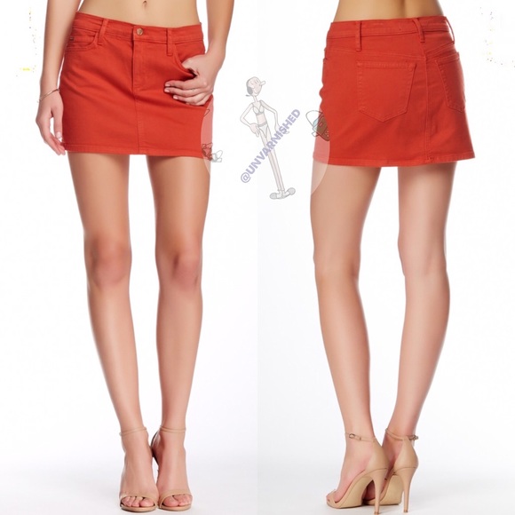 Joe’s Jeans Red Hot Denim Mini Skirt - Picture 4 of 6